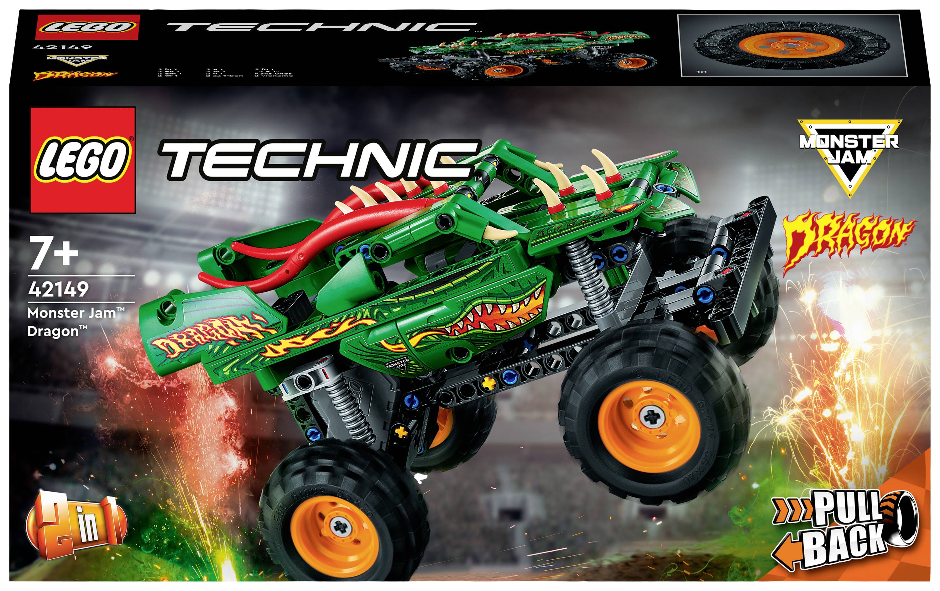 Lego Technic Monster Jam Dragon Set 42169