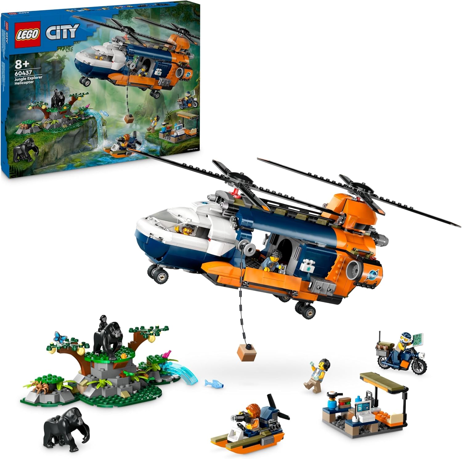 Lego City Jungle Explorer Helicopter at Base Camp 60437