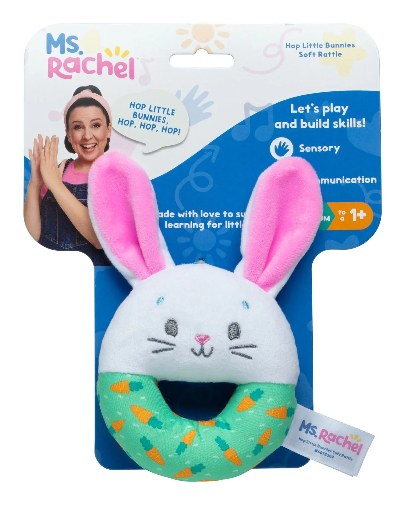 Miss Rachel Hop Little Bunnies Soft Rattle