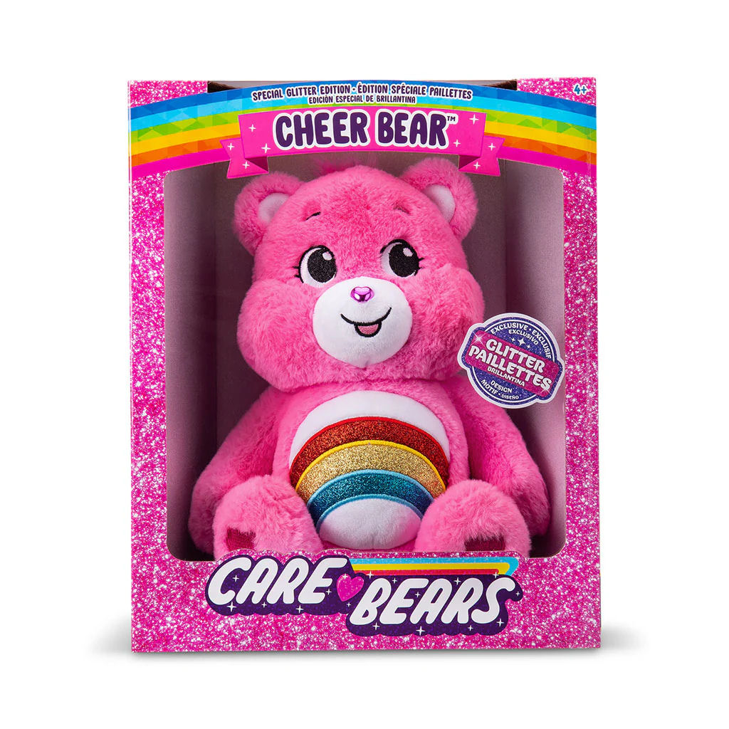 Care Bear Cheer Bear Glitter Belly 35cm Soft Toy